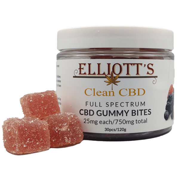 Wildberry Gummies Clean CBD Full Spectrum Gummy Bites 25mg each